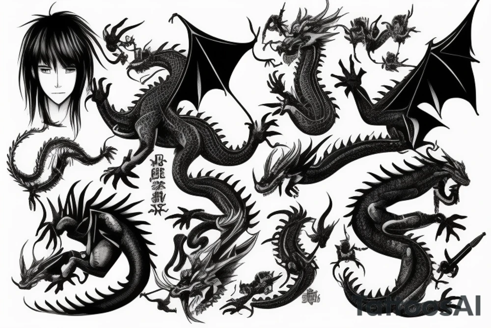 Wise dragon tattoo idea