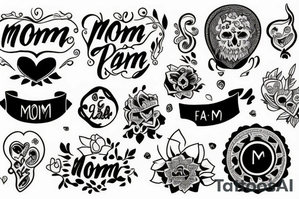 mom and dad tattoo idea