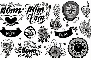 mom and dad tattoo idea