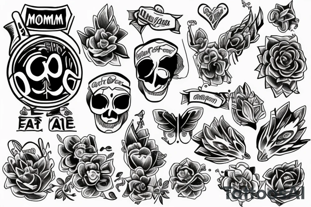 mom and dad tattoo idea