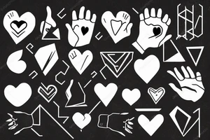 the hand holds a bloody heart tattoo idea