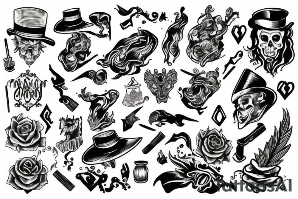 Magician with fire tattoo idea