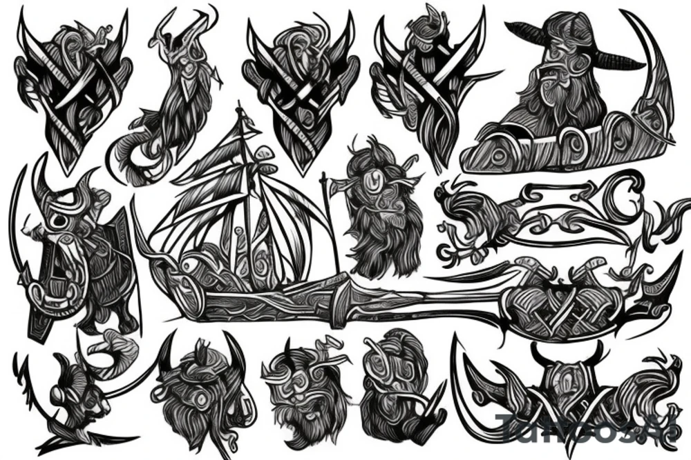 Viking themed tattoo idea
