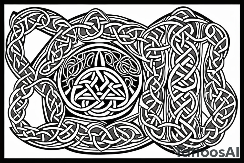 Triquetra, arm, celtic, bands tattoo idea