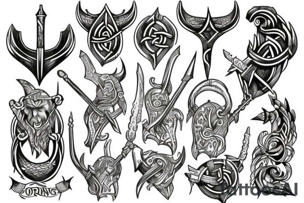 viking hammer and anvil tattoo idea