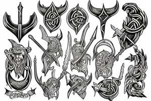 viking hammer and anvil tattoo idea