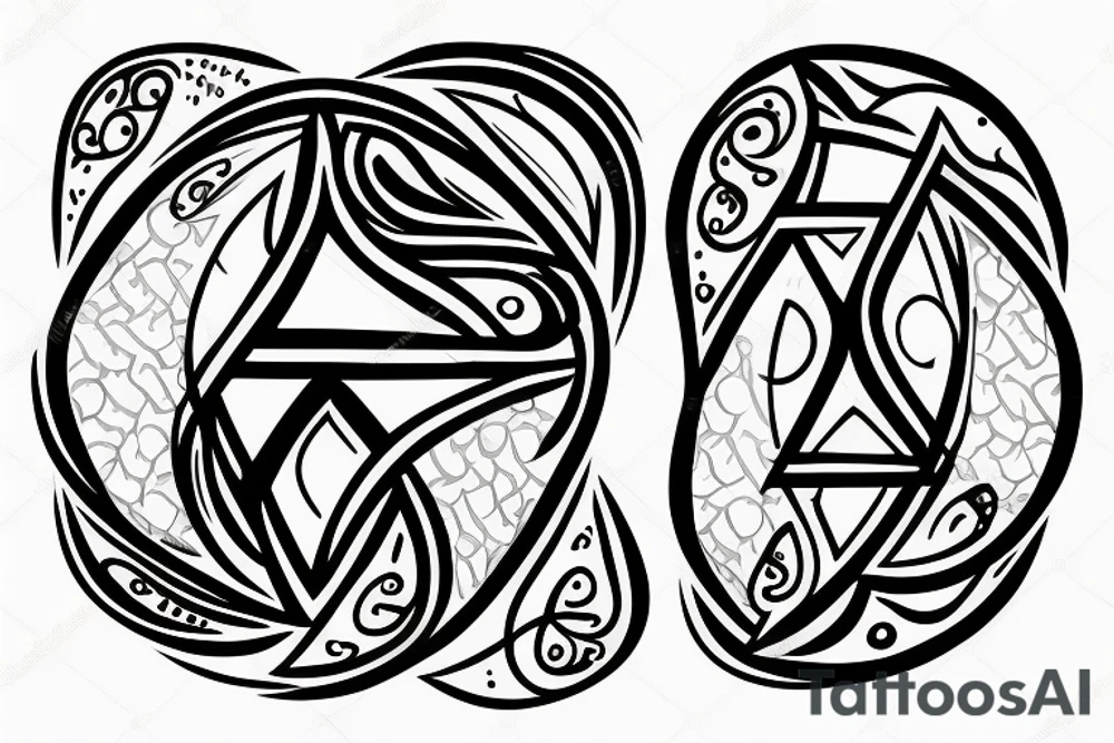 Triquetra, arm, bands tattoo idea