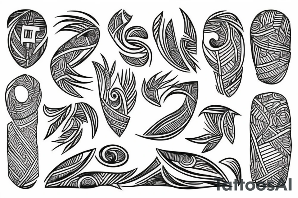 Polynesian minimalist tattoo idea