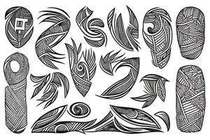 Polynesian minimalist tattoo idea