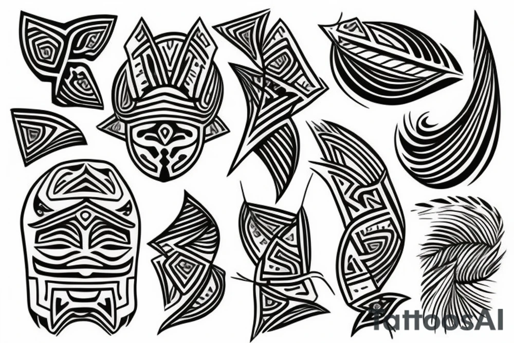 Polynesian minimalist tattoo idea