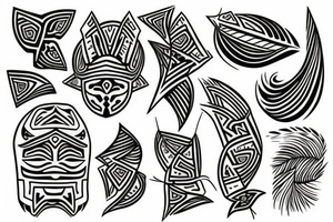 Polynesian minimalist tattoo idea
