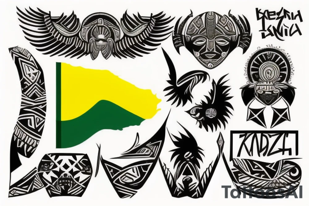 Brazil flag tattoo idea
