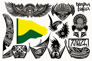 Brazil flag tattoo idea
