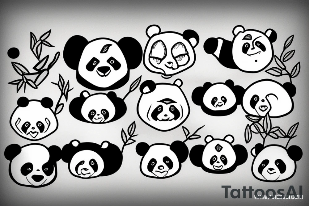 Evil panda tattoo idea