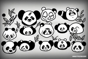 Evil panda tattoo idea