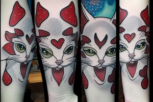 I have 3 female cats, one is white one is gray and one has red hair tattoo idea