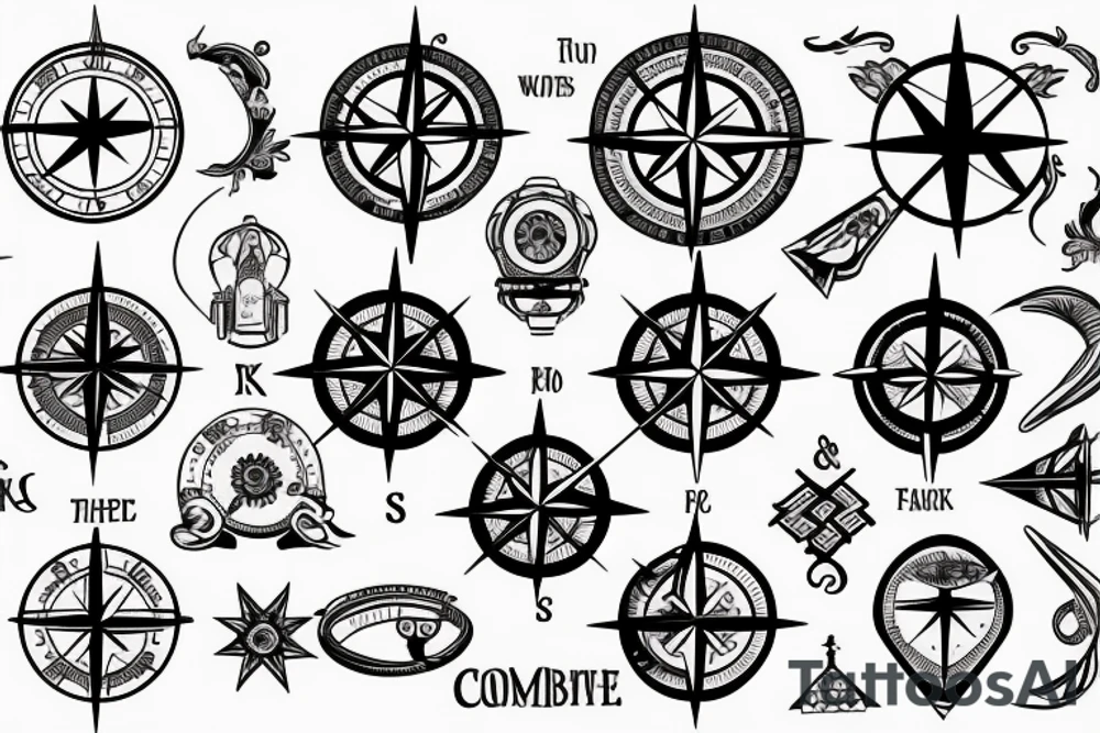 Something to compliment a tattoo of the world and compass tattoo idea