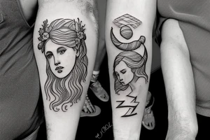 Greek mythology word tattoo idea