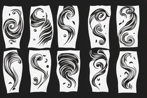 wave sea with an arm swimmer tattoo idea