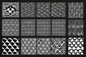 geometric pattern with snake tattoo idea