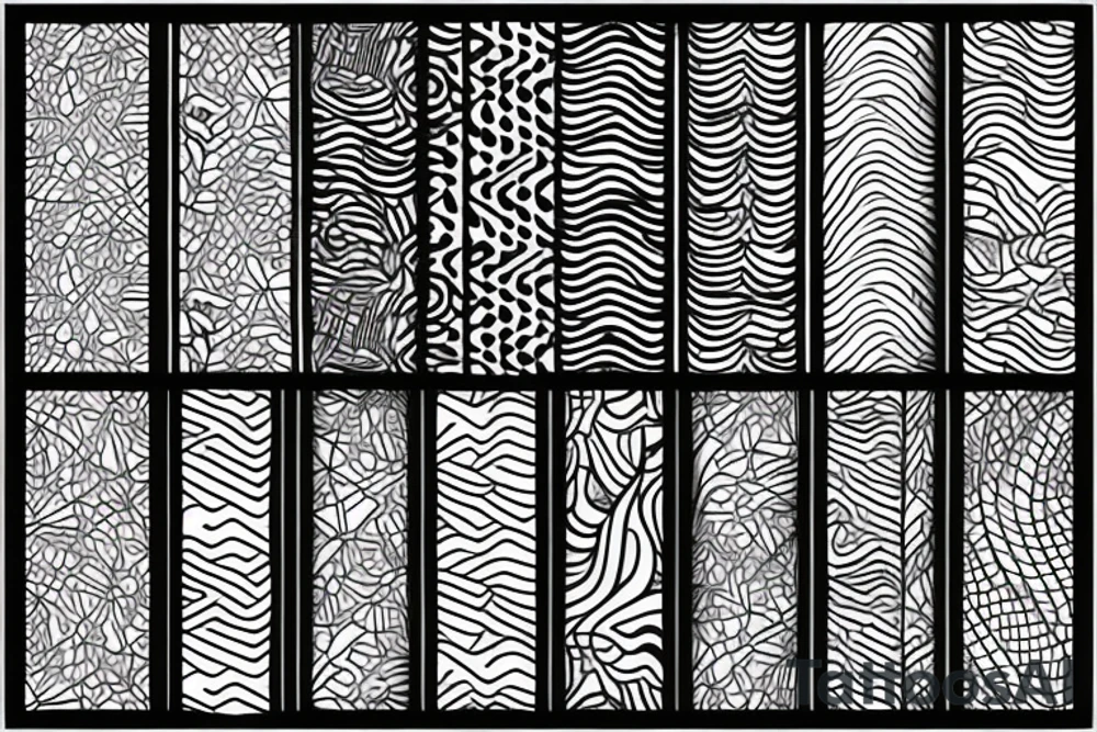 geometric pattern with snake tattoo idea
