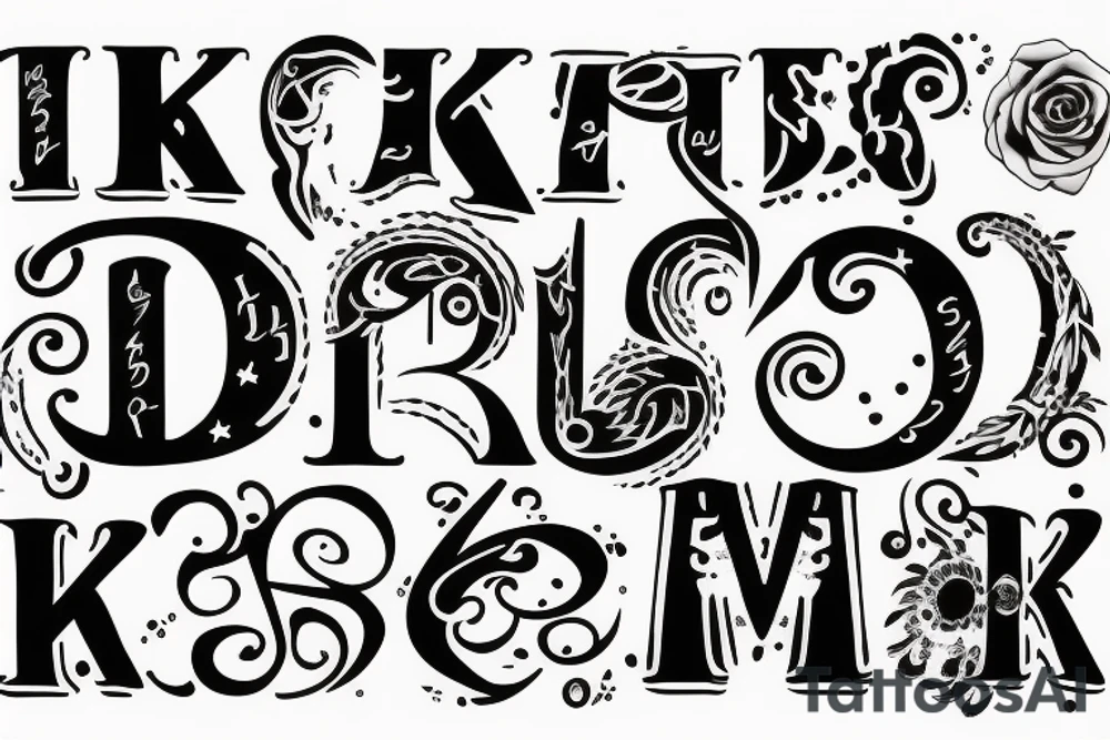 k
letter tattoo tattoo idea