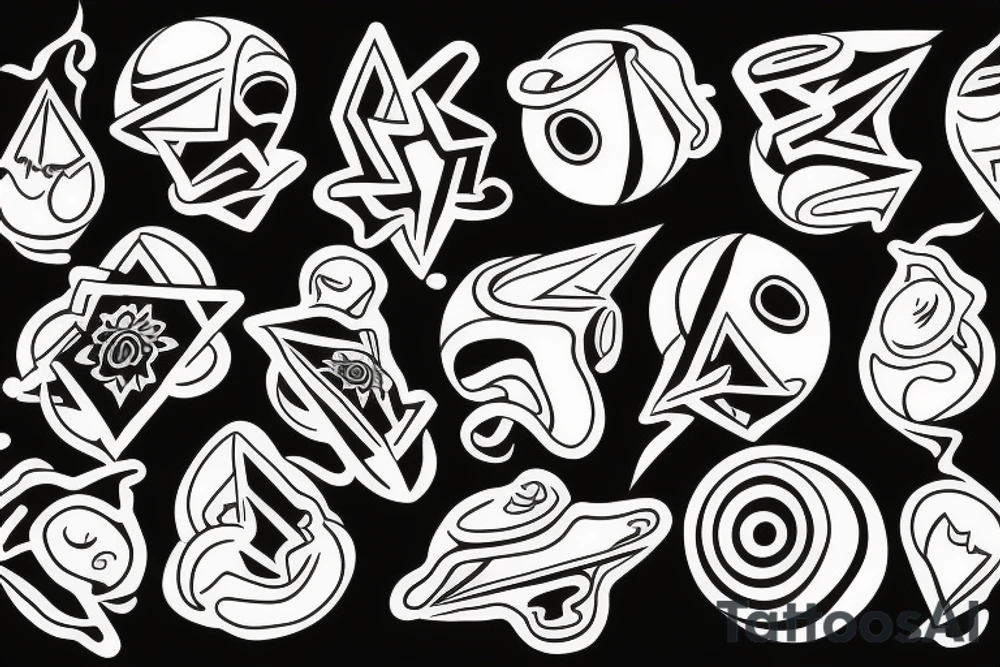 2 balls with 2 lines tattoo idea