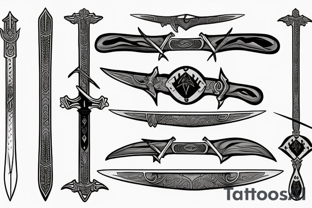 Aragorn's sword Andúril tattoo idea