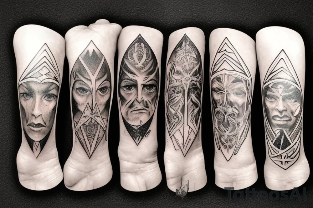 Lord of the Rings fellowship featuring Andúril tattoo idea