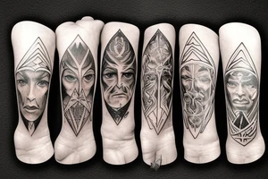 Lord of the Rings fellowship featuring Andúril tattoo idea
