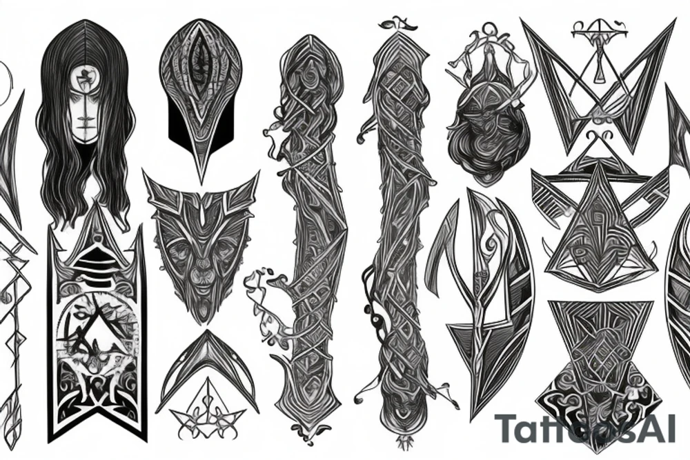 Lord of the Rings fellowship featuring Andúril tattoo idea