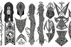 Lord of the Rings fellowship featuring Andúril tattoo idea