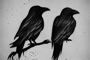 Decaying crow tattoo idea