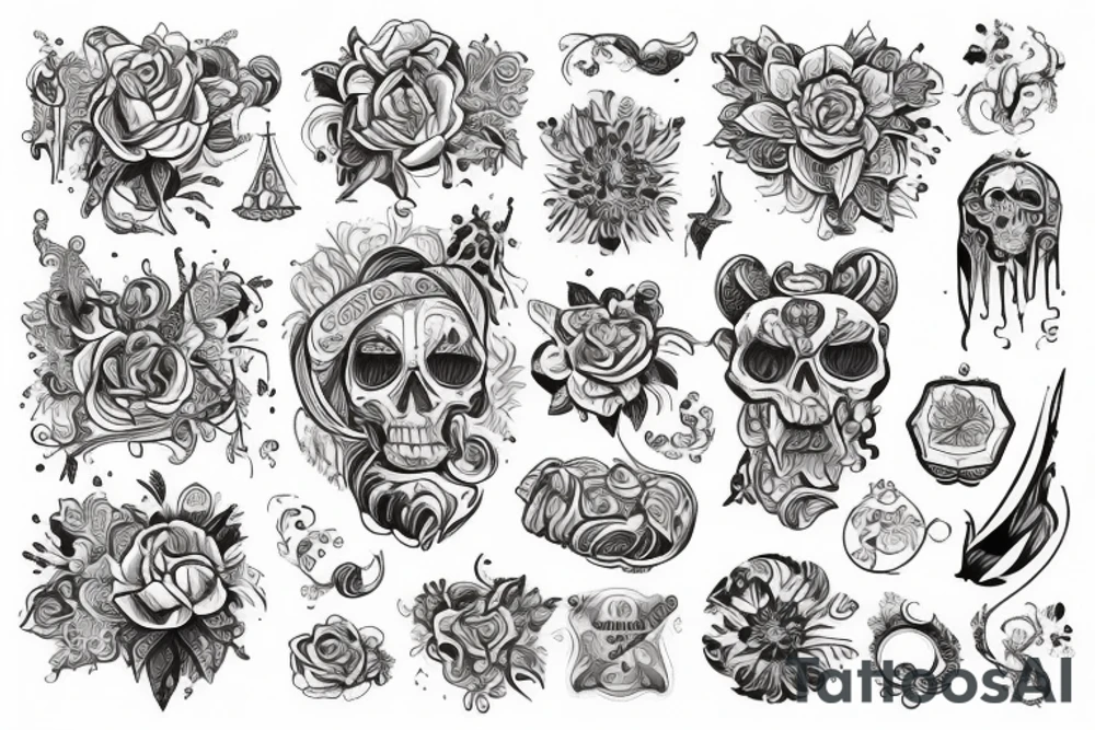 Медоед в старославянском стиле tattoo idea