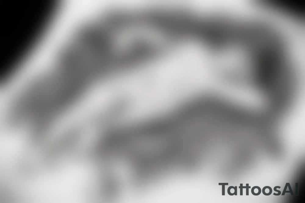 man asleep under tree tattoo idea