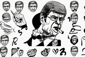 arsene wenger blowing a kiss tattoo idea