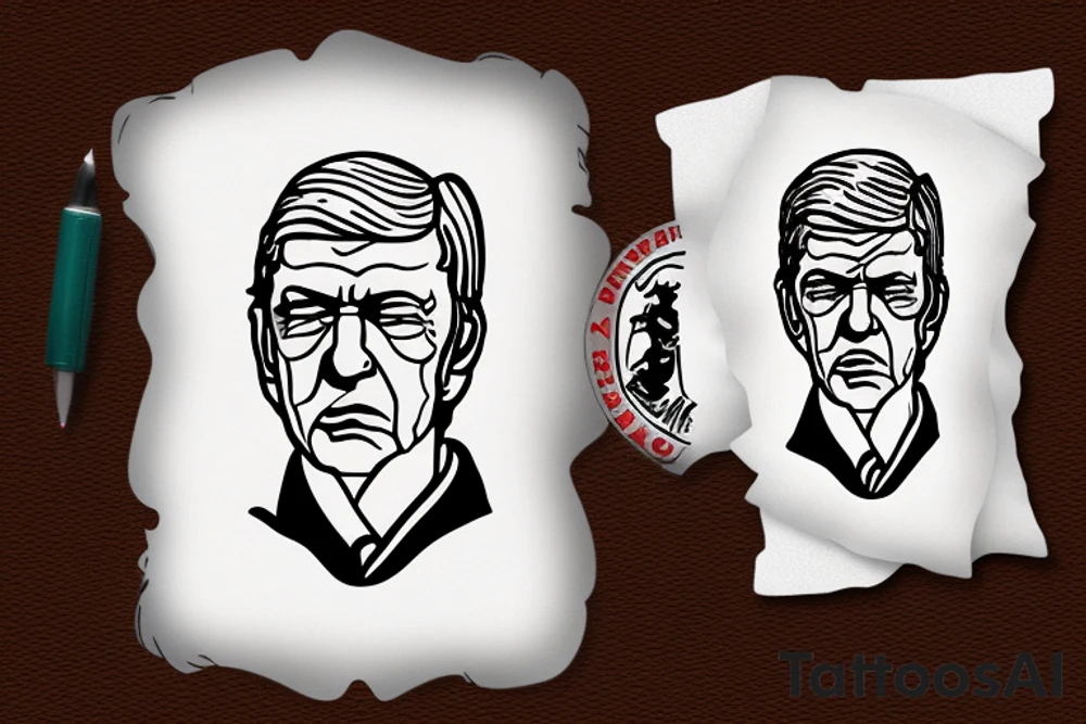 arsene wenger blowing a kiss tattoo idea