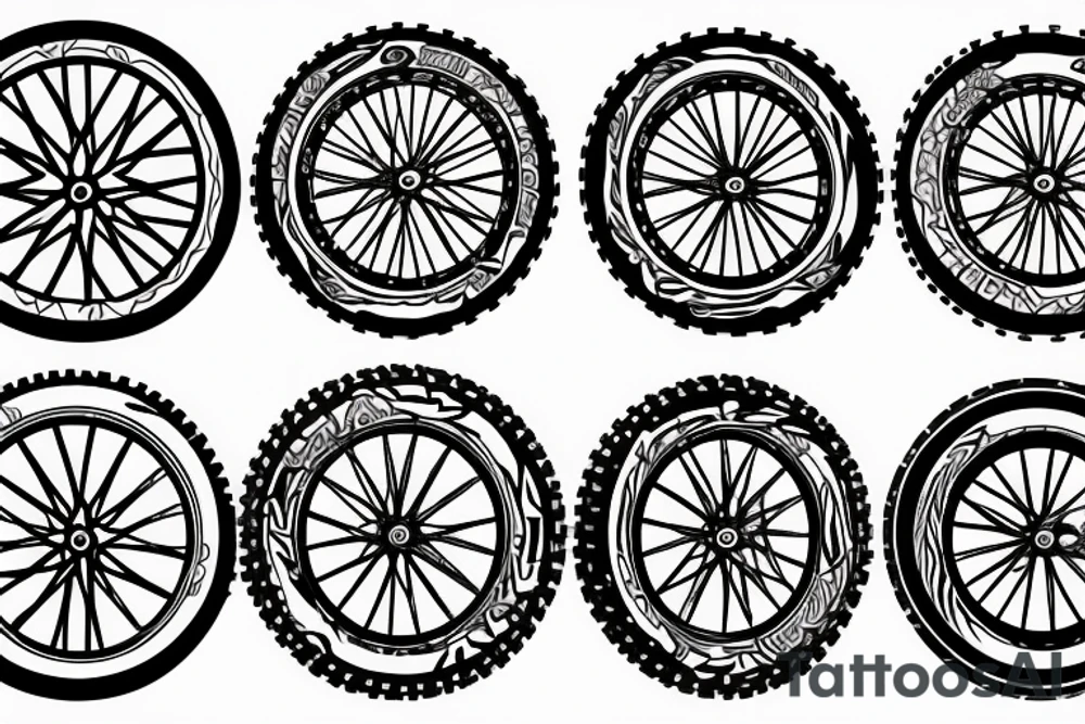 Dirtbike wheel tattoo idea