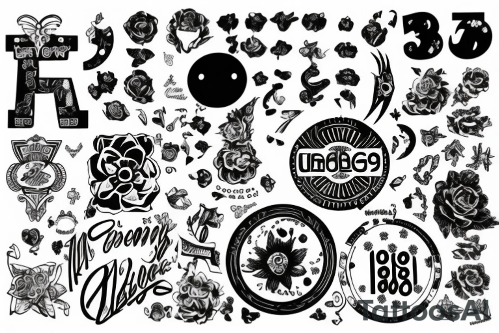 the number 196883 tattoo idea