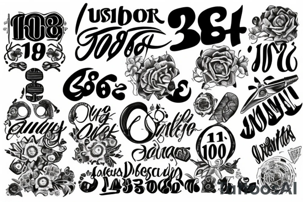 the number 196883 tattoo idea