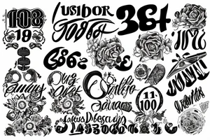 the number 196883 tattoo idea