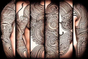 Hindu Mythology with a blend of time, space, fire, water, air. tattoo idea