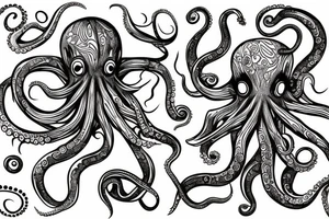 an octopus with wings tattoo idea