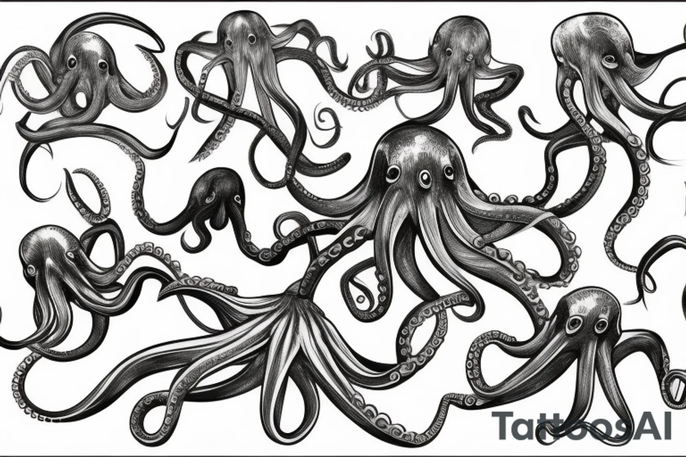 an octopus with wings tattoo idea