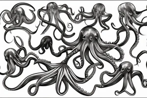 an octopus with wings tattoo idea