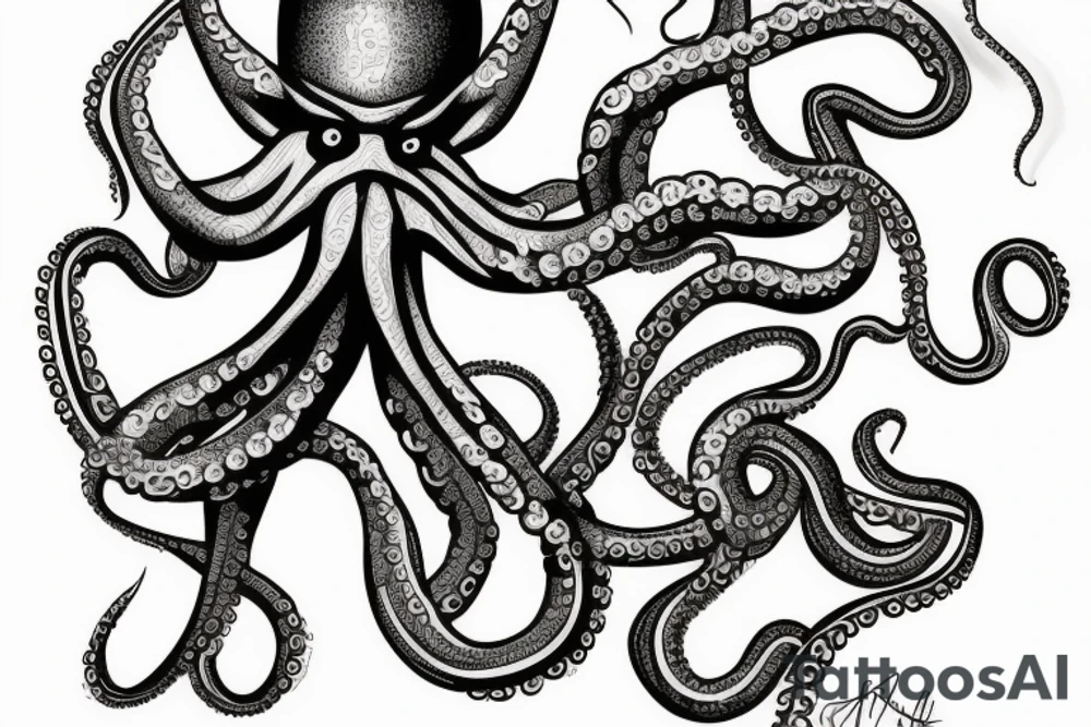 an octopus with arsene wenger tattoo idea