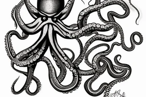 an octopus with arsene wenger tattoo idea