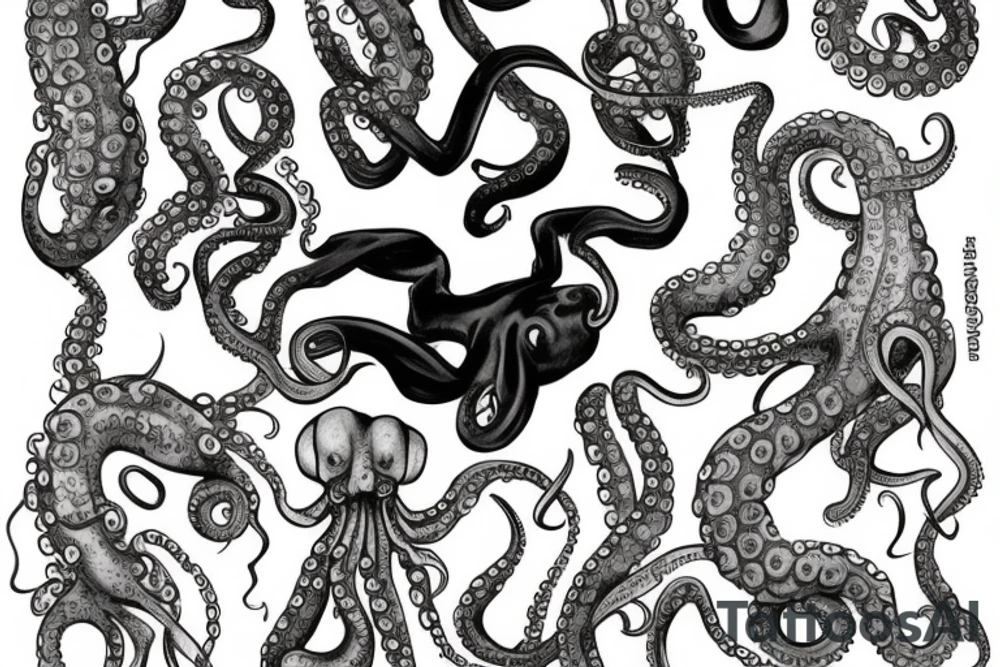 an octopus with arsene wenger tattoo idea