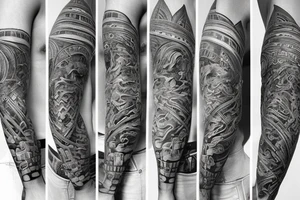 Blend of time, air, fire, water, earth . tattoo idea