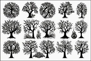 medieval tree tattoo idea